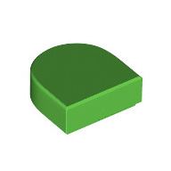 Lego destička 1x1 zakulacená hladká, světle zelená (6375605)